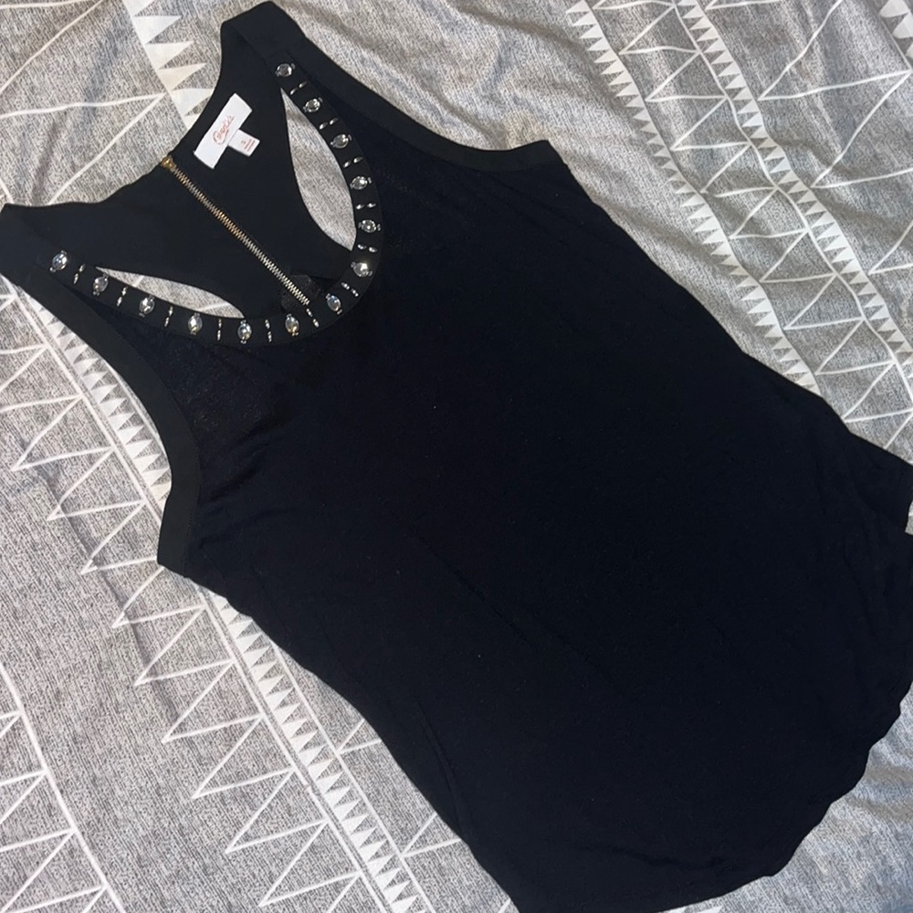 Candie’s Rhinestone Racerback Tank - Picture 3 of 6